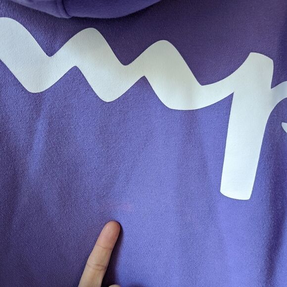 Supreme x Champion Hoodie FW18 Box Logo Rare Lavender Purple Collaboration Sz M - Picture 7 of 16